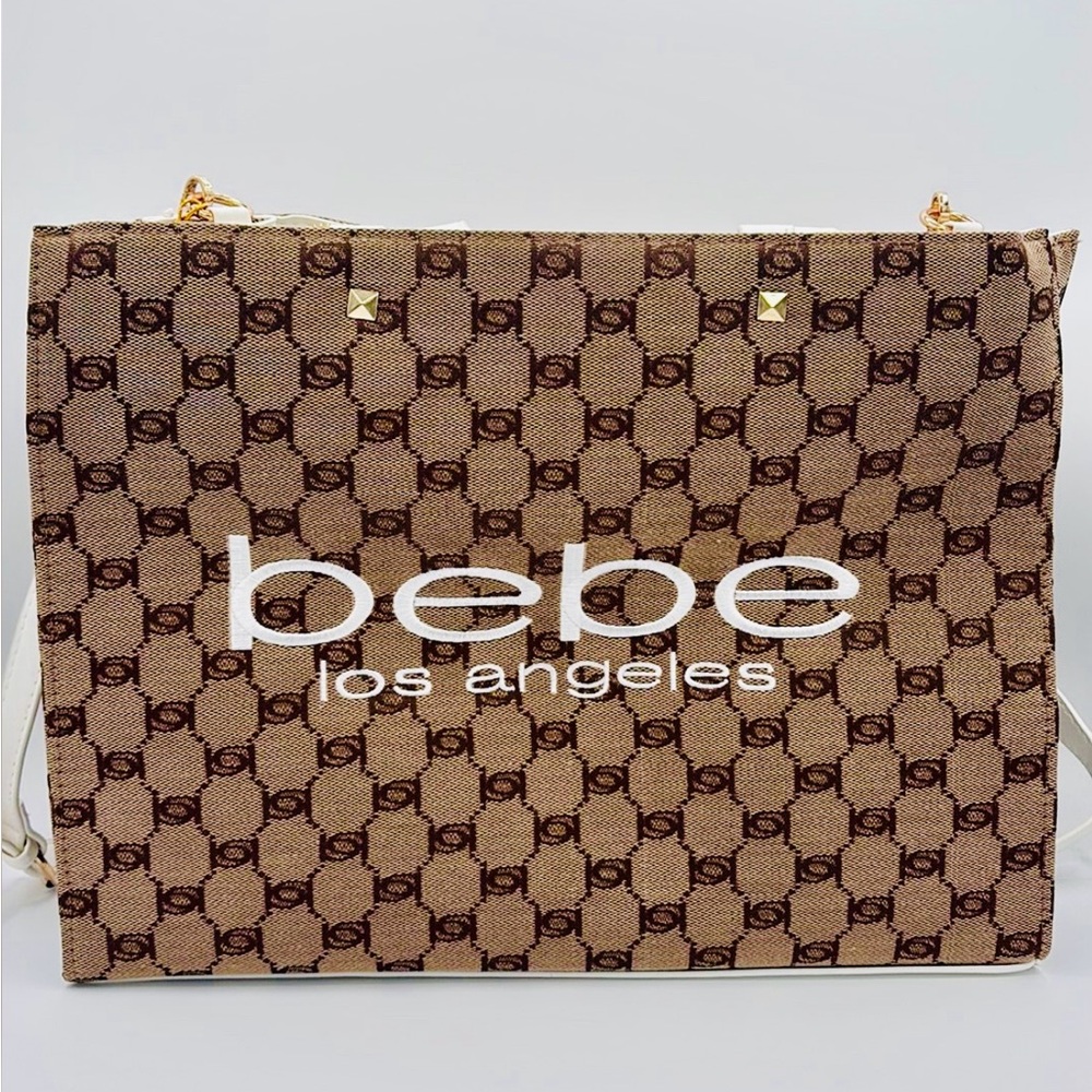 Bebe Los Angeles Monogram Tote Bag NWT - Picture 3 of 9